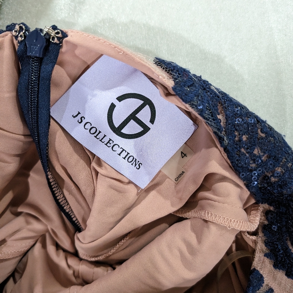 Js Collections Lace Sequin Long Gown - image 3